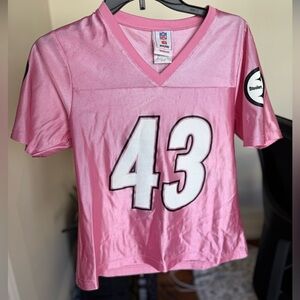 NFL Y2K Steelers Polamalu pink jersey / small